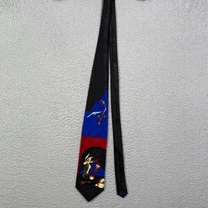 Vintage 1994 Looney Tunes Road Runner and Wile E. Coyote Neck Tie